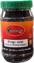 A plastic bottle of Timur Whole (Sichuan) from Khukuri of 100g