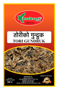 A packet of Tori Gunduk (Black Fermented Leaves) of 200g