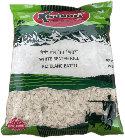 A packet of White Beaten Rice of 750g