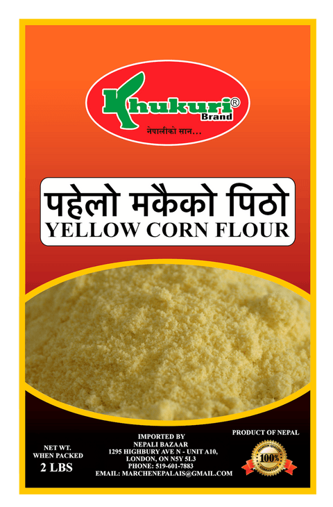 A packet of Yellow Corn Flour of 2 lbs