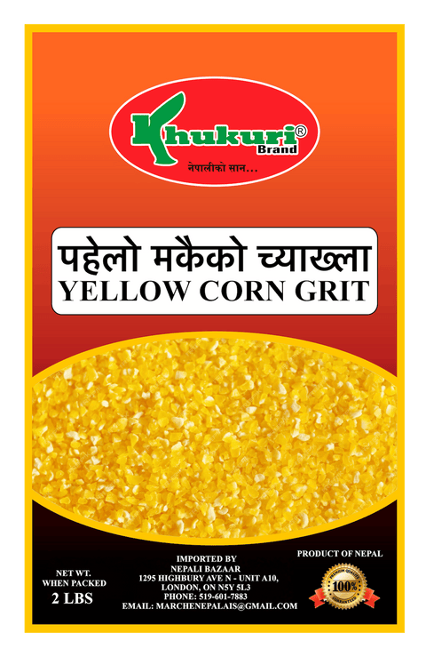 A packet of Yellow Corn Grits of 2 lbs