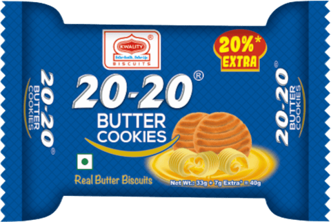 A packet of 2020 butter cookies from Kwality of 30g
