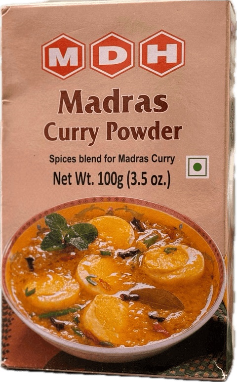 A packet of Madras Curry Powder Masala from MDH of 100g