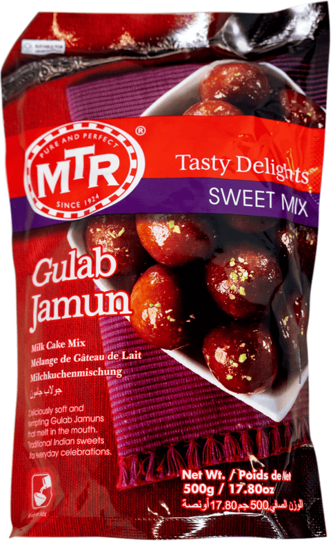 A packet of Gulab Jamun Ready Mix from MTR of 500g