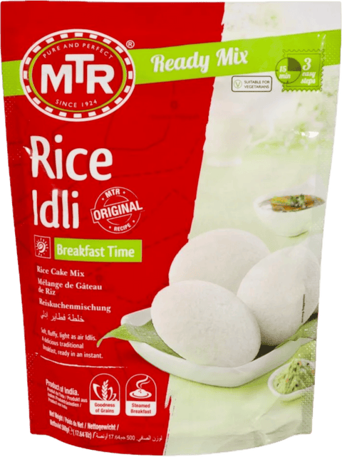 A packet of Rice Idli Ready Mix from MTR of 500g