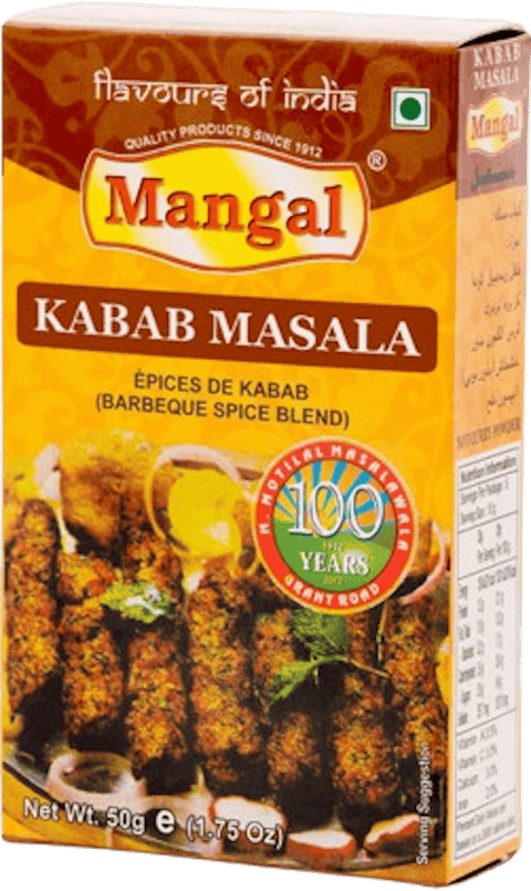 A packet of Kabab Masala from Mangal of 50g