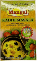 A packet of Kadhi Masala from Mangal of 50g