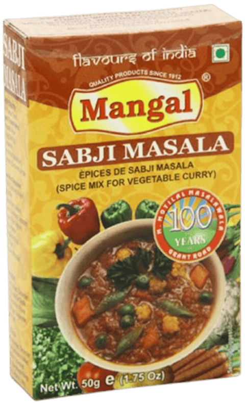 A packet of Sabji Masala from Mangal of 50g