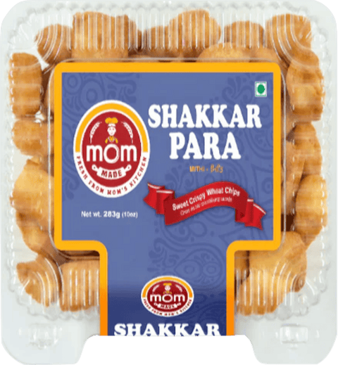 A packet of Shakkar para from Mom Made of 283g