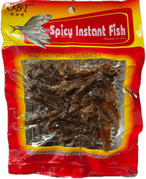 A packet of Spicy Instant Fish from OBT of 30g