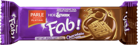 A packet of Hide and Seek Fab Chocolate from Parle of 112g