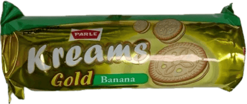 A packet of Kreams Gold Banana from Parle of 66.72g