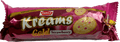 A packet of Kreams Gold Strawberry from Parle of 66.72g