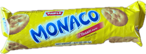 A packet of Monaco Classic from Parle of 63.3g