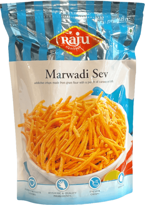 A packet of Marwadi Sev from Raju of 400g