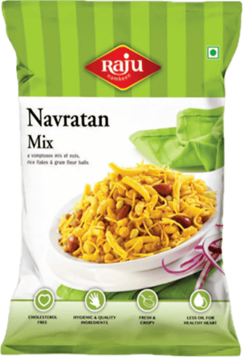 A packet of Navratan Mix from Raju of 400g