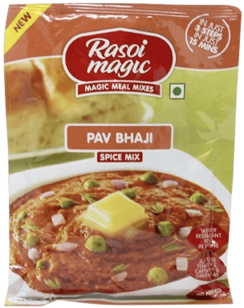 A packet of Pav Bhaji Spice Mix from Rasoi Magic of 55g
