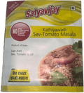A packet of Kathiyawadi Sev-Tomato Masala from Satyavijay of 30g