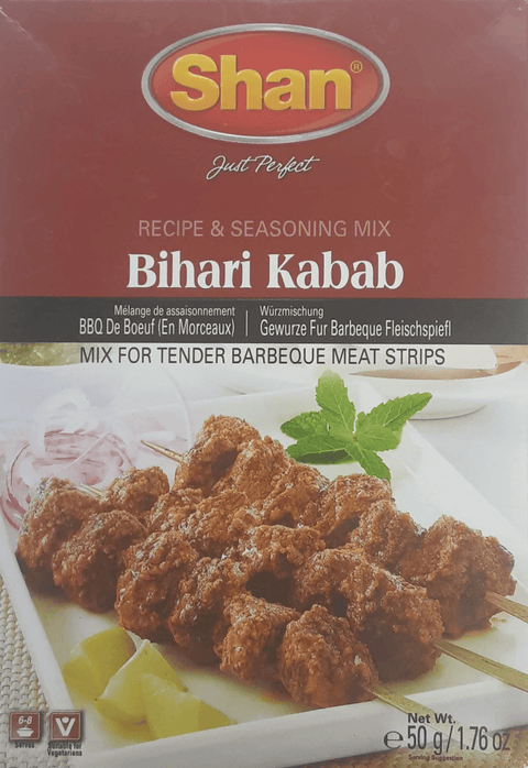 A packet of Bihari Kabab Masala from Shan of 50g