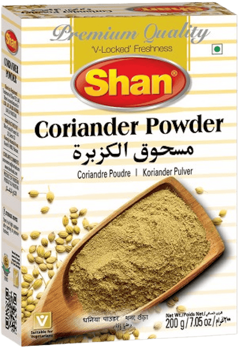 A packet of Coriander Powder from Shan of 200g