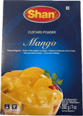 A packet of Custard Powder Mango from Shan of 200g