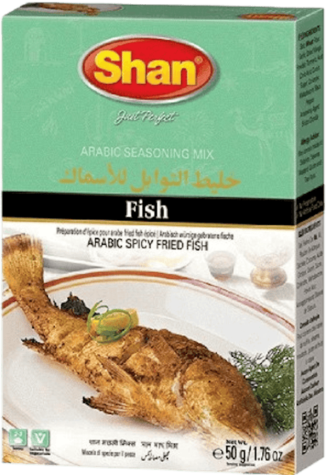 A packet of Fish Masala from Shan of 50g