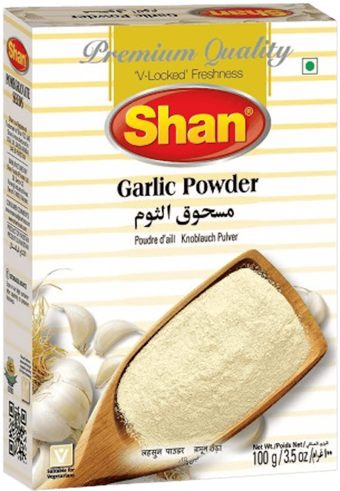 A packet of Garlic Powder from Shan of 100g
