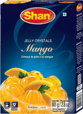 A packet of Jelly Crystals Mango from Shan of 80g