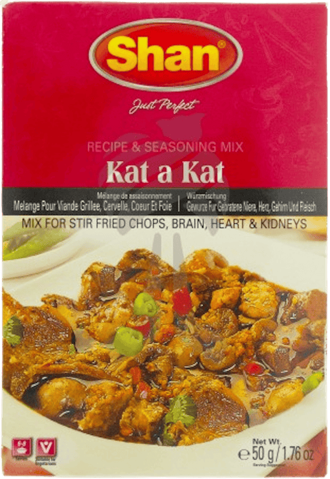 A packet of Kat a Kat Masala from Shan of 50g
