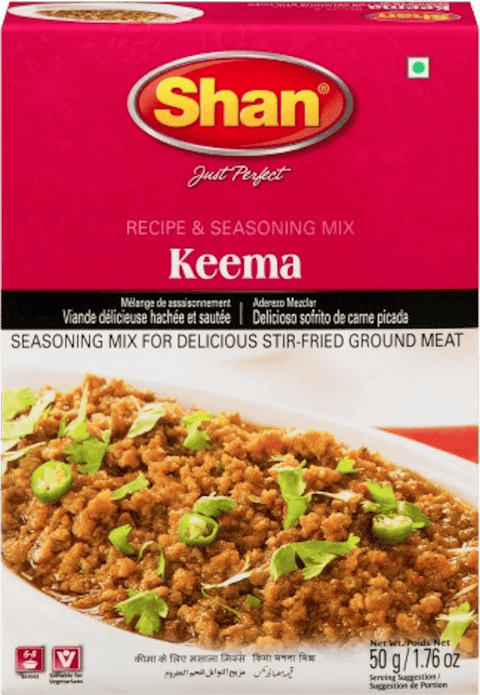 A packet of Keema Masala from Shan of 50g