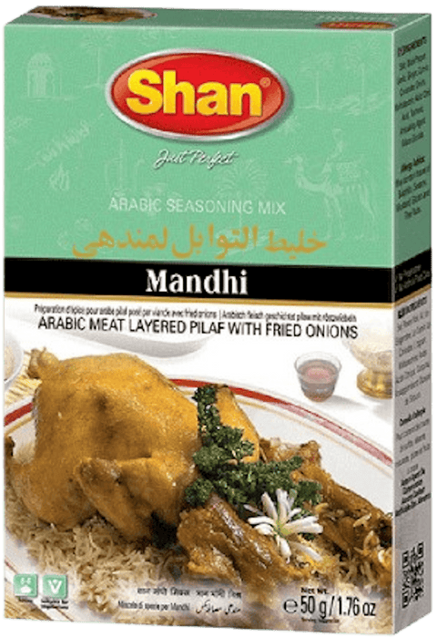 A packet of Mandhi Masala from Shan of 50g