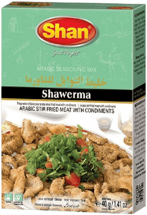 A packet of Shawerma Masala from Shan of 40g