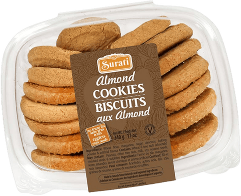 A packet of Indian Almond Cookies from Surati of 340g