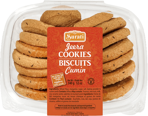 A packet of Indian Jeera/Cumin Cookies from Surati of 340g