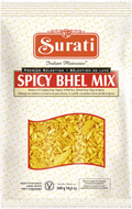 A packet of Spicy Bhel Mix from Surati of 300g