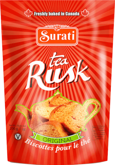 A packet of Tea Rusk Original from Surati of 200g