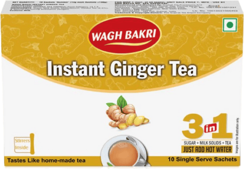 A packet of Instant Ginger Tea from Wagh Bakri of 140g