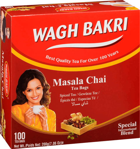 A packet of Masala Tea Bags from Wagh Bakri of 200g