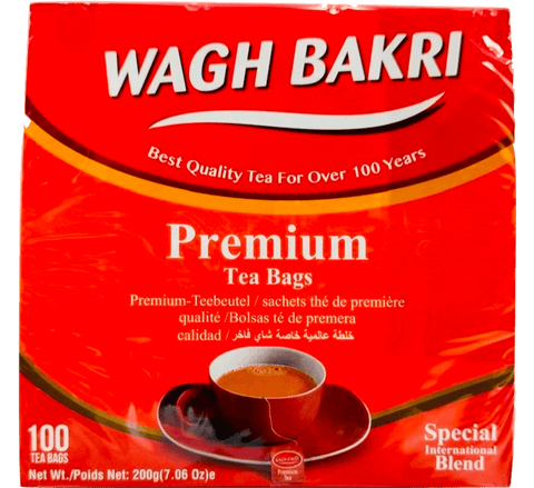 A packet of Premium Tea Bags from Wagh Bakri of 200g