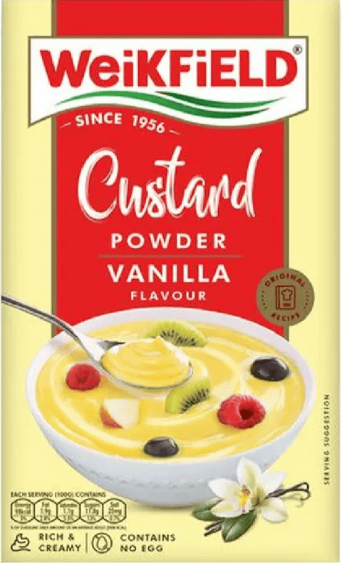 A packet of Vanilla Custard Powder from WeikField of 100g
